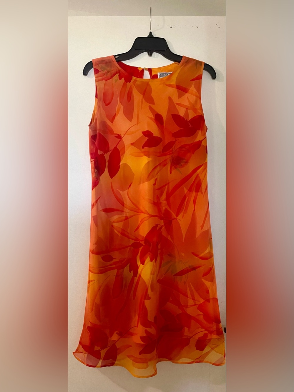 Jessica Howard Orange and Red Floral Dress